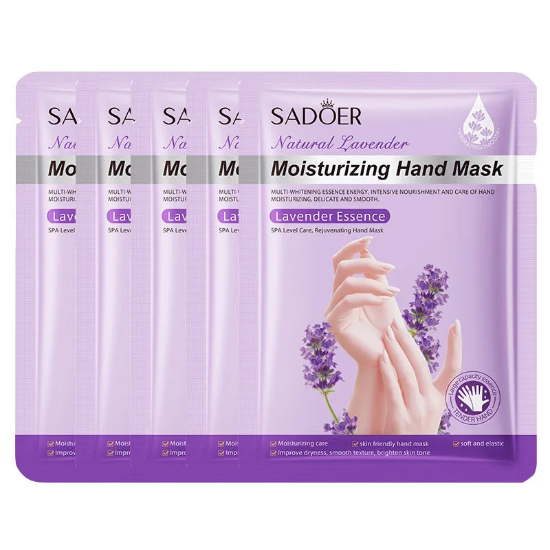Lavender Moisturizing Hand Mask Gloves - 5 Pack
