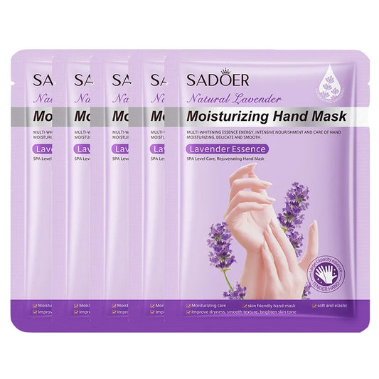 Lavender Moisturizing Hand Mask Gloves - 5 Pack