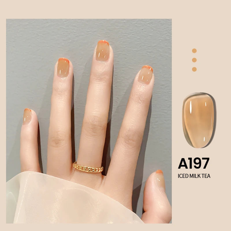 MAYCHAO Transparent Jelly Gel Nail Polish - 7.3ml Semi-Permanent Nude Collection