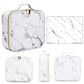 Marble Waterproof PU Cosmetic Bag - Professional Desktop & Travel Organizer