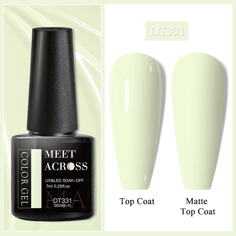 MEET ACROSS Wine Red Gel Nail Polish - 7ml Long-Lasting French Manicure