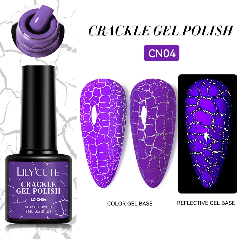 LILYCUTE 5ML Reflective Glitter Liner Gel Polish Nail Art Champagne Sparkling Lines