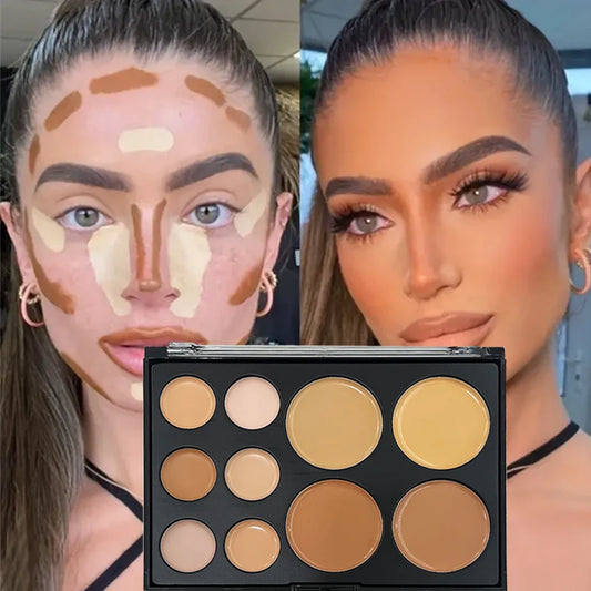 10 Colors Concealer Palette - Eye Repairing Matte Tattoo Contour Cream