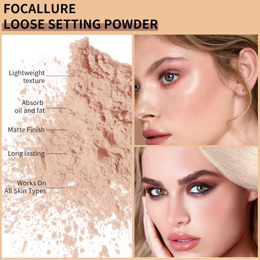 Banana Shaped Loose Powder Can Reduce Pores and Fine Lines, with a Long-Lasting Matte Effect and Natural Facial Makeup Powder