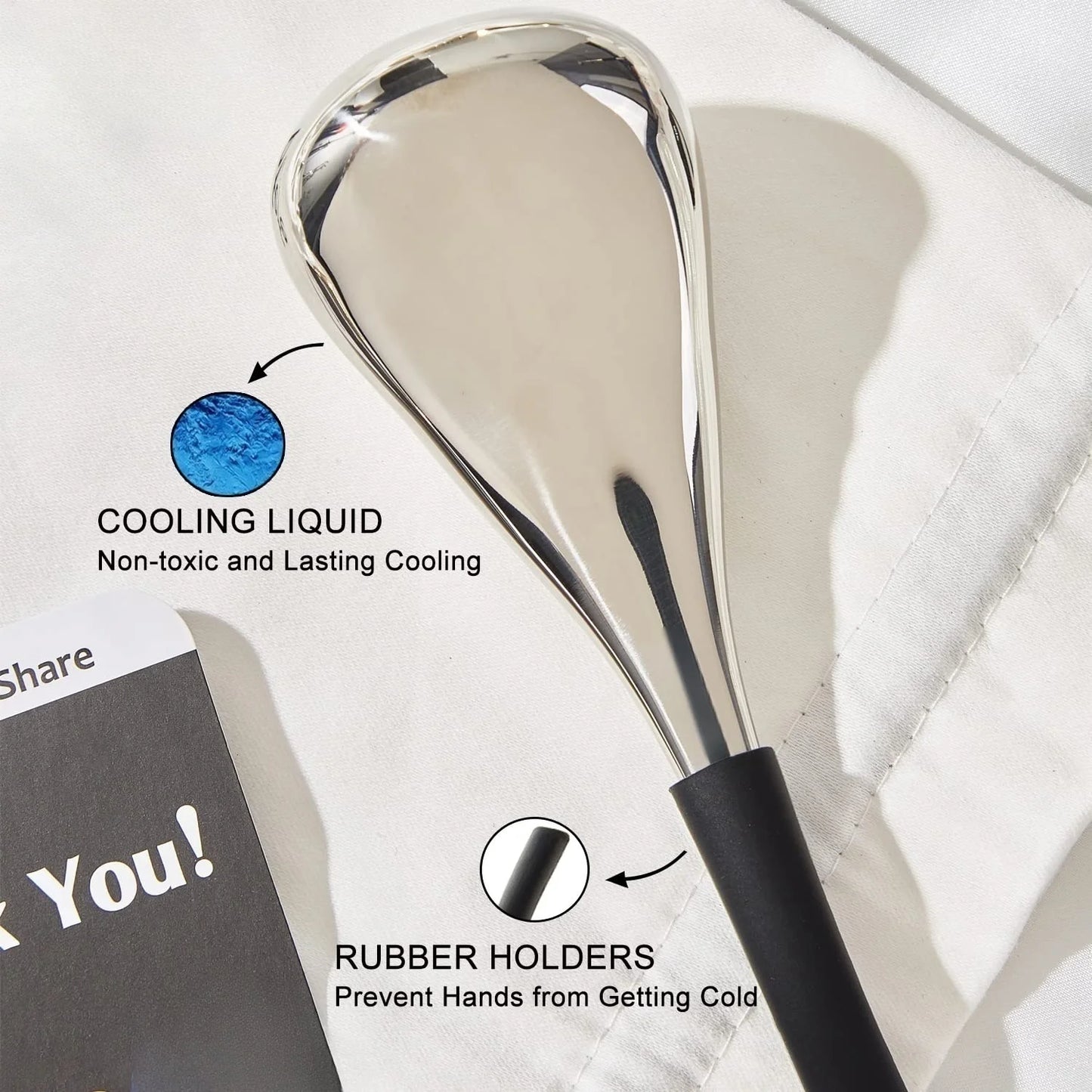 Ice Globes Facial Skin Care Tool for Face and Eyes Stainless Steel Beauty Cryo Sticks for Women Cooling Spa Globes Cold Roller