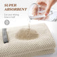 Ultra-Absorbent Premium Coral Velvet Microfiber Hair Towel Wrap with Secure Elastic Band