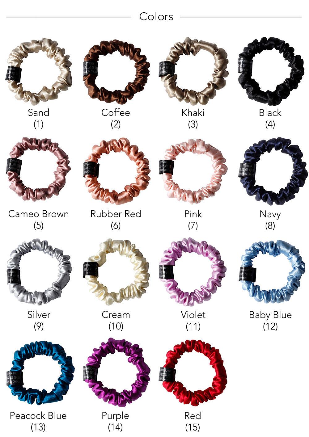 Premium 100% Pure Mulberry Silk Anti-Breakage Traceless Hair Scrunchie Tie for Women