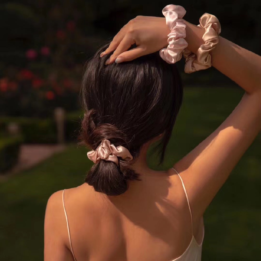 Silk Anti-Breakage Traceless Skinny Hair Scrunchies