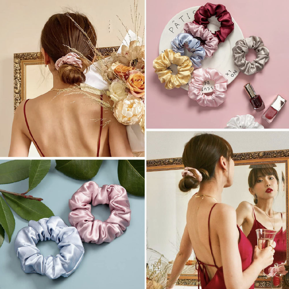 Silk Anti-Breakage Traceless Skinny Hair Scrunchies